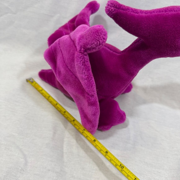 Vintage 1985 Animal Play Things Dinosaur Pterodactyl Stuffed Animal Plush Purple - Picture 8 of 8